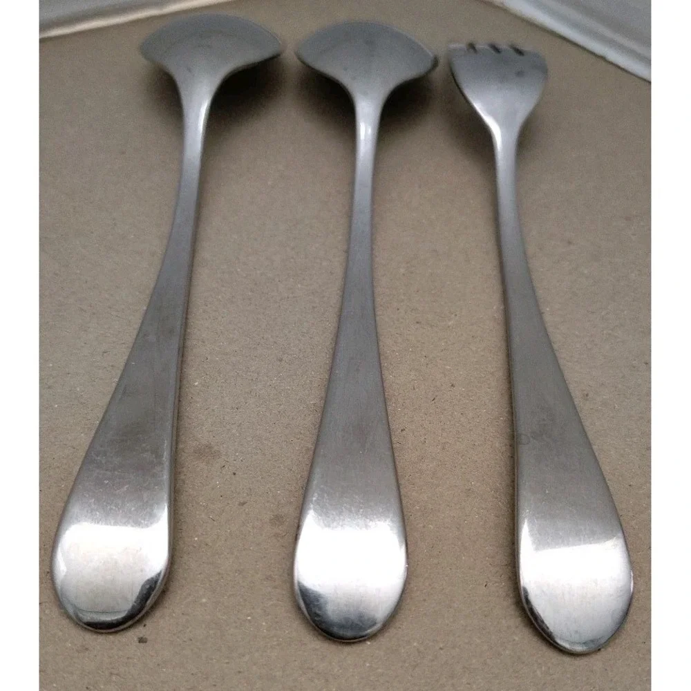 Gourmet Settings GS 18/10 Flatware Stainless Steel Spoons And Fork Lot Of 3